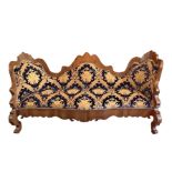 Sicilian Louis Philippe sofa in walnut wood