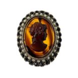 Pendent brooch with cameo, 20th century