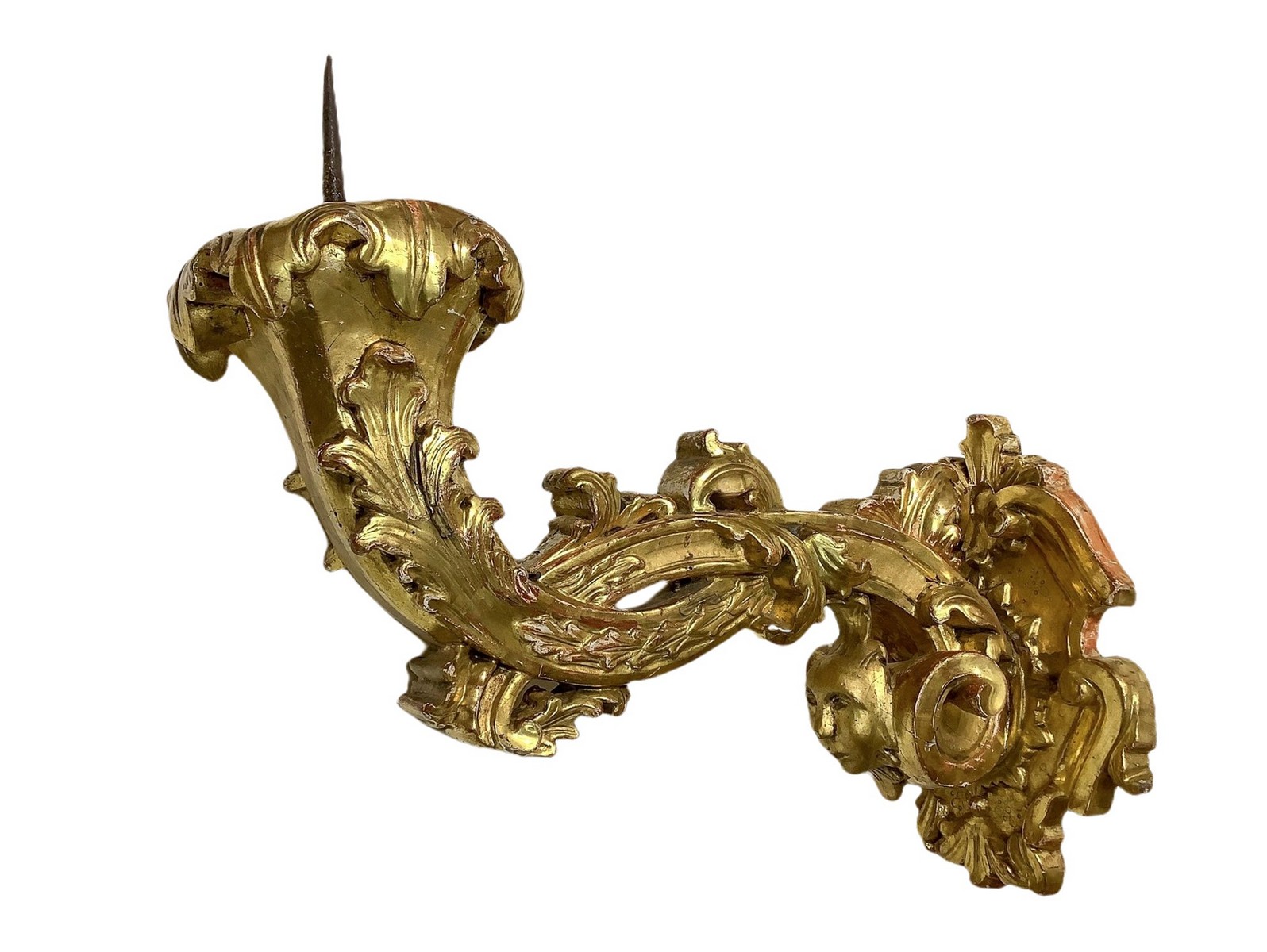 Pair of arms in gilded wood, XVIII / XIX century - Image 6 of 7