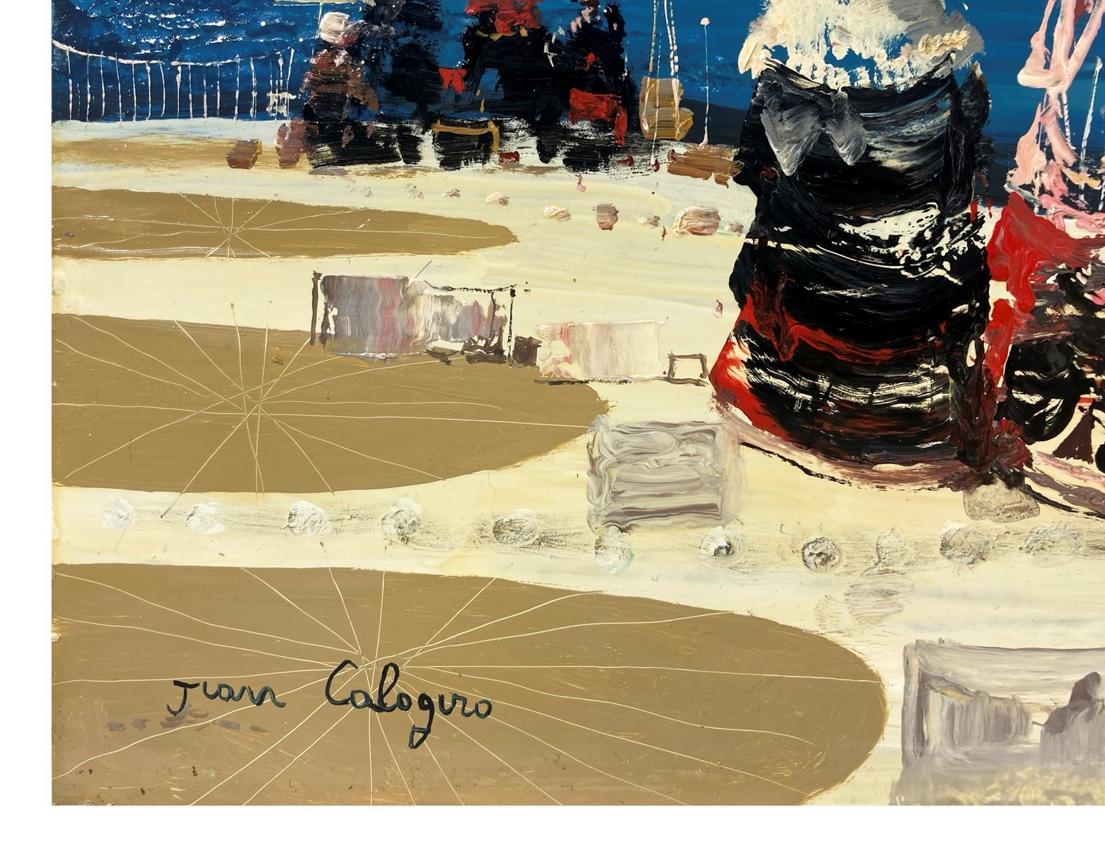 Calogero, Jean (Catania 1922-Acicastello 2001) - Fantastic surrealist scene, 1986 - Image 5 of 5