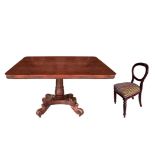 Rectangular dining table in mahogany feather with 11 chairs in mahogany wood