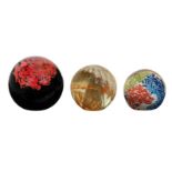 Nason Murano - Group of three spherical glass paper holders, 70's