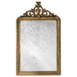 Mirror in gilded wood with leaf, Luigi Filippo, nineteenth century