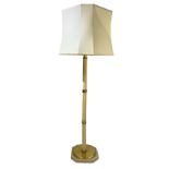 Floor lamp with metal base and light beige baguette stem, early 20th century