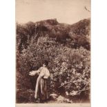 Von Gloeden, Wilhelm (Wismar 1856-Taormina 1931) - Little girl with Taormina landscape in the ba