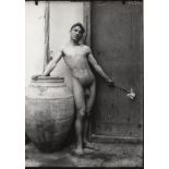 Von Gloeden, Wilhelm (Wismar 1856-Taormina 1931) - Male nude with jar