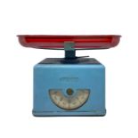 Inca vintage scale, blue lacquered, 20th century