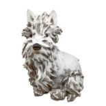 Cacciapuoti - White majolica dog