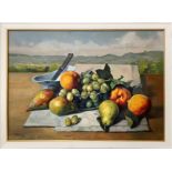 Parlato, Giovanni (1957) - Still life of pears, grapes and peaches, 20th century