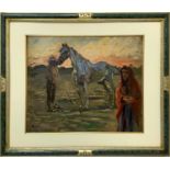 Milesi, Alessandro (Venezia 1856-Venezia 1945) - Horse with characters