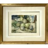 Mancini, Giovanni (Foggia 1902-Manfredonia 1984) - Still life with pears and crockery, 1952