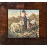 Palizzi, Francesco Paolo (Vasto 1825-Napoli 1871) - Shepherdess with two goats, late 17th century