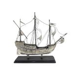 sailing ship miniature in 925 silver