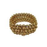 Important band yellow gold bracelet, 70's