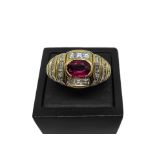 Carità, Gianni - Ring with siam ruby central stone