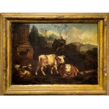Oxen and goats, 17th century