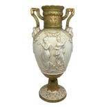 Porcelain vase with Pompeian style depiction, XVIII century
