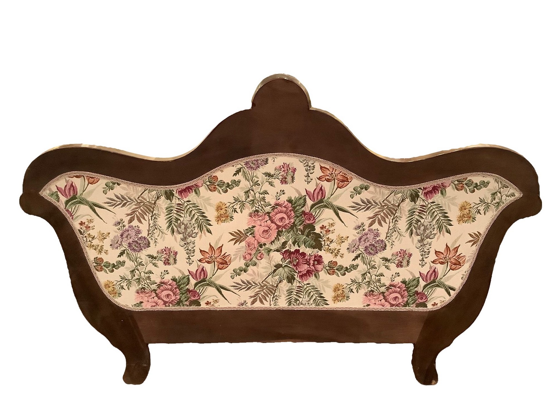 Two-seater sofa in Louis Philippe style walnut wood, early 20th century - Image 4 of 4
