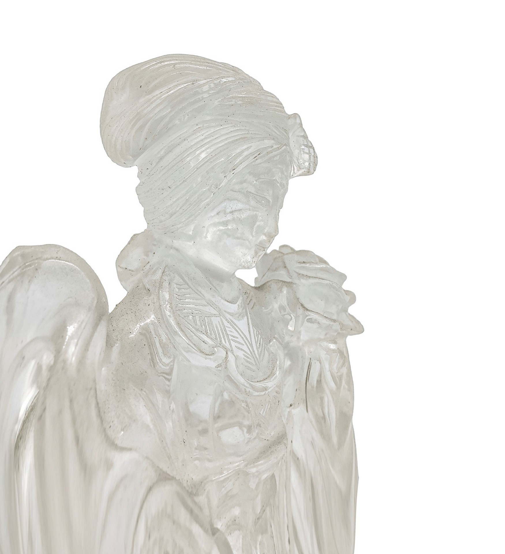 Transparent hard stone sculpture depicting Guanyin., 20th century - Image 2 of 4