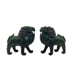 Two Pho dogs in jadeite