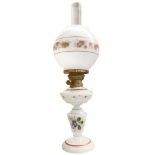 Oil lamp in white opaline, 19th / 20th century