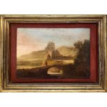 Landscape with bridge and river, XVIII Century