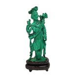 Guanyin in malachite