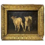 Painting depicting a Pair of cows