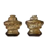 Pair of palm holders in mecca gilded wood, XVIII Century