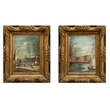 Vittore Zanetti Zilla (Venezia 1864-Milano 1946) - Pair of paintings depicting the Doge's Palace in