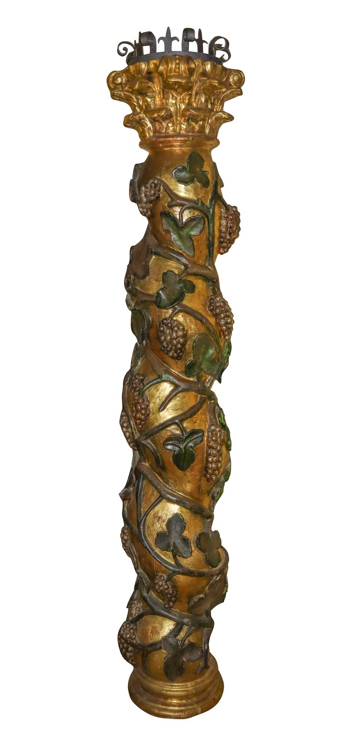 Pair of important columns, 17th / 16th century - Image 5 of 6