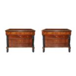 Empire chest of drawers in walnut wood, Early 19th century
