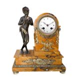 Siena yellow marble clock, Nineteenth century