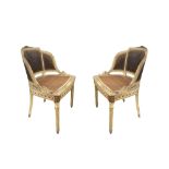 Pair of lacquered armchairs, Nineteenth century