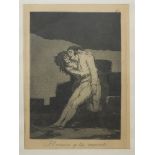 Francisco de Goya (Fuendetodos 1746-Bordeaux 1828) - El amor y la muerte