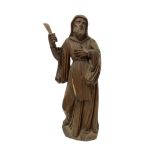 Wooden sculpture Sant'Antonio Abate, XVIII Century