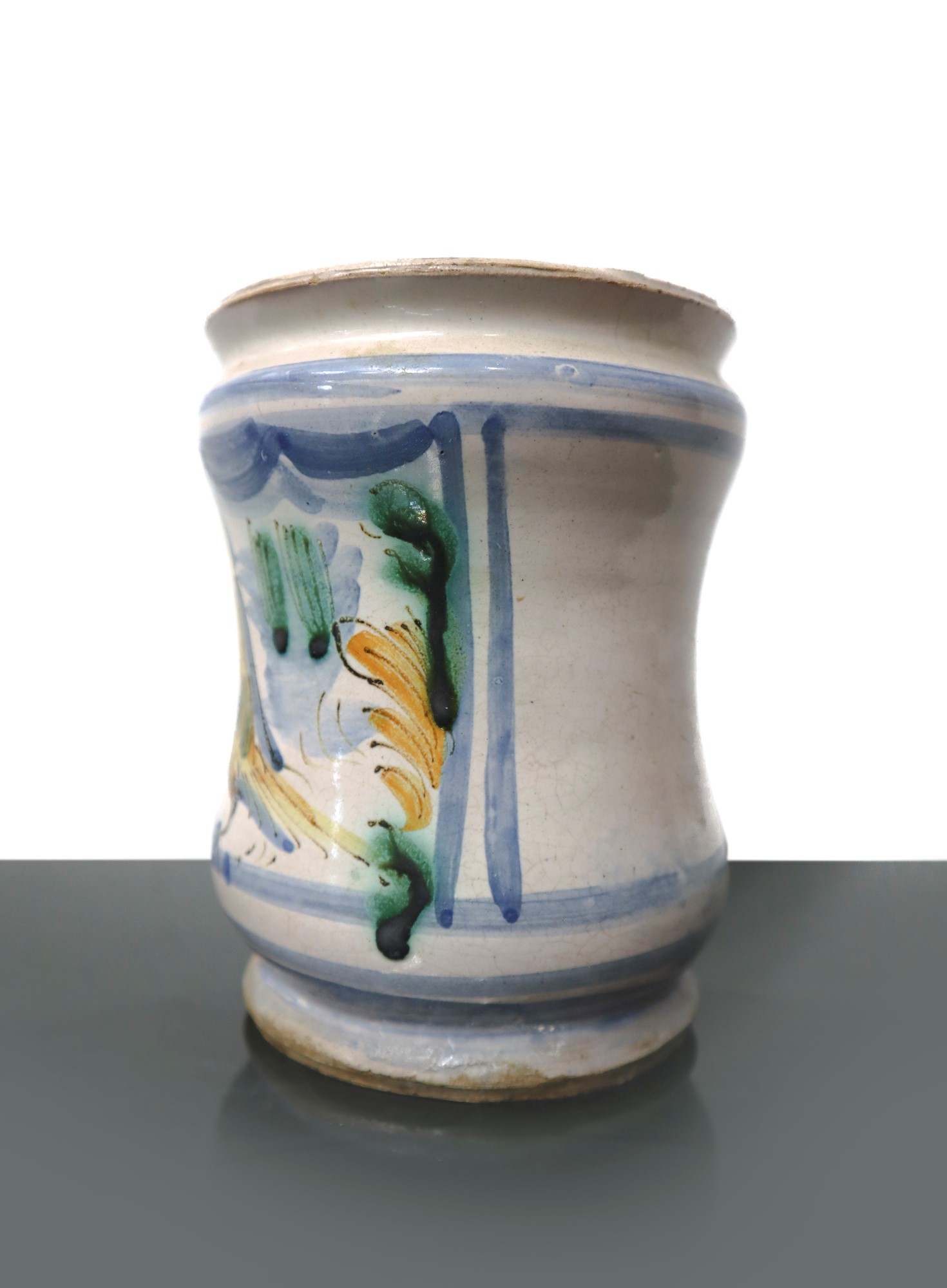 Vietri majolica cylinder, Nineteenth century - Image 3 of 4