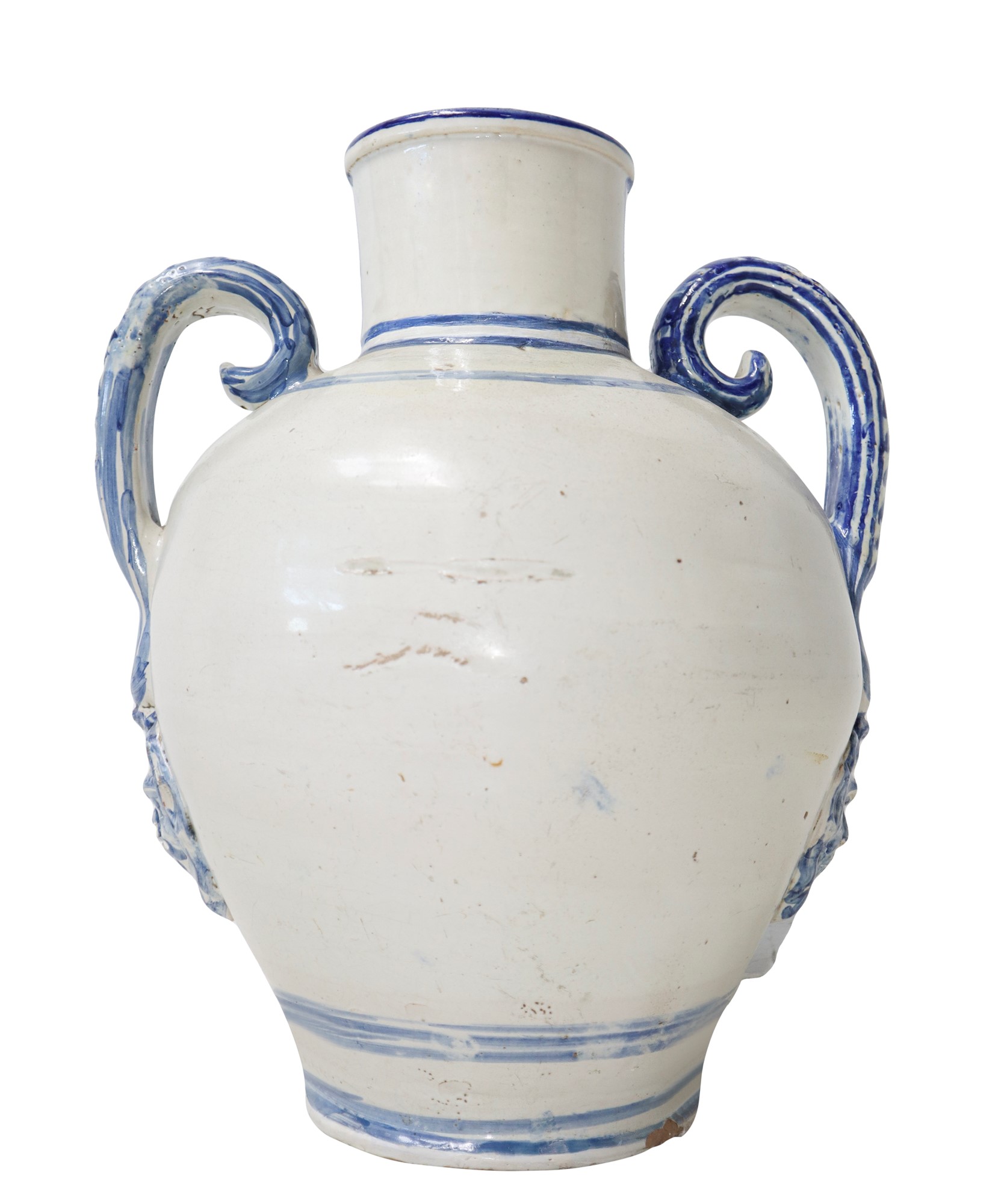 Large amphora with majolica handles, late 18th / early 19th century - Bild 3 aus 5