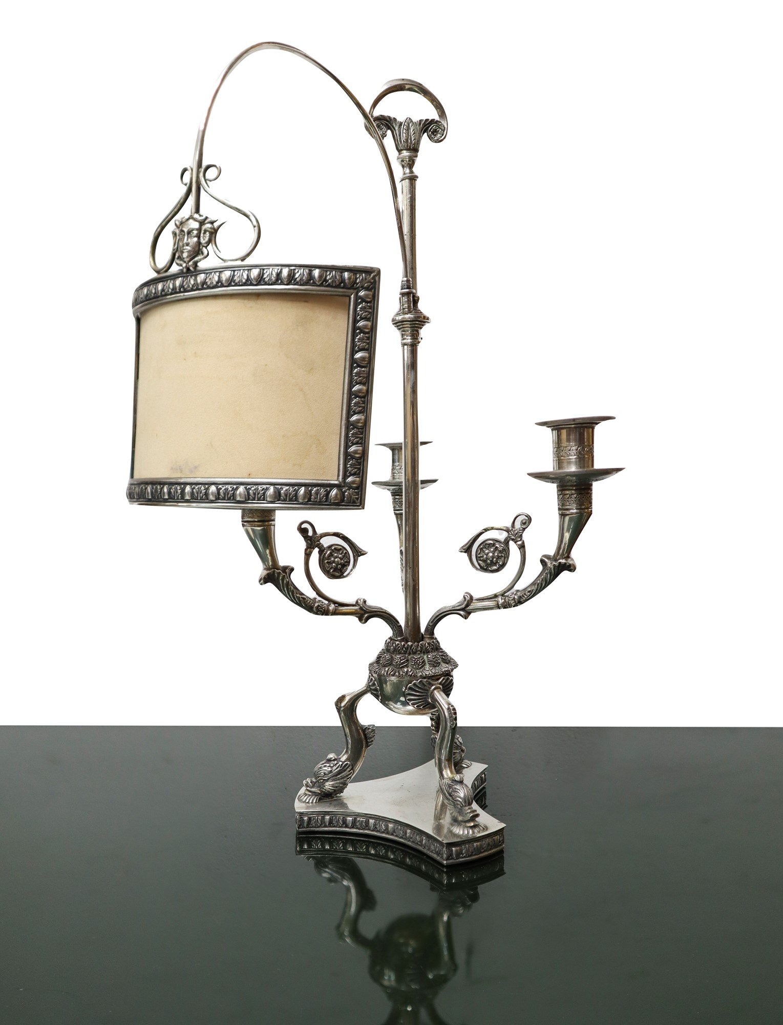 3 lights silver chandelier, France, late 19th century - Bild 3 aus 6