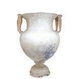 Alabaster vase with handles