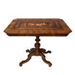 Rectangular table in walnut wood, nineteenth century