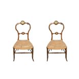 Pair of wooden chairs, Late 19th century