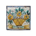 Calatgirone majolica tile, XVIII century