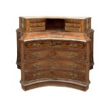 Important piece of furniture with four drawers with lift, nineteenth century