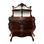 Console with raised mirror and shelf, Late 19th century