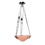 Pink glass lamp, Deco period