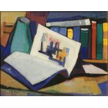 Giovanni Alicò (Catania 1906-Milano 1971) - The bookcase, still life, 1957