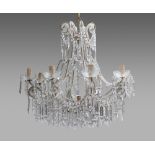 Glass basket chandelier, Early 20th Century