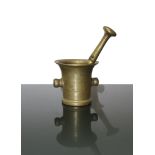Bronze mortar with pestle, nineteenth century