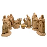 Terracotta nativity scene